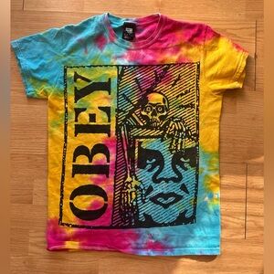 Obey Multicolor Tie-Dye Tee